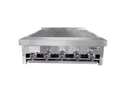 Connerton CRB-42-F-NG 42" W Stainless Steel Floor Model Natural Gas Cast Iron Charbroiler - 175,000 BTU