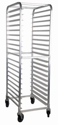 Omcan USA 47802 16.5" W Aluminum End Load Mobile Steam Table Pan Rack