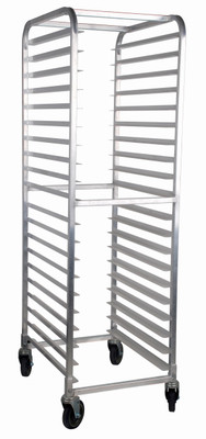 Omcan USA 47802 16.5" W Aluminum End Load Mobile Steam Table Pan Rack