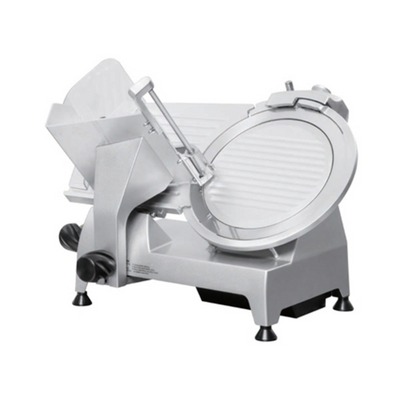 Omcan USA 39467 8" Dia. Die-Cast Aluminum Electric Manual Feed Meat Slicer - 110 Volts
