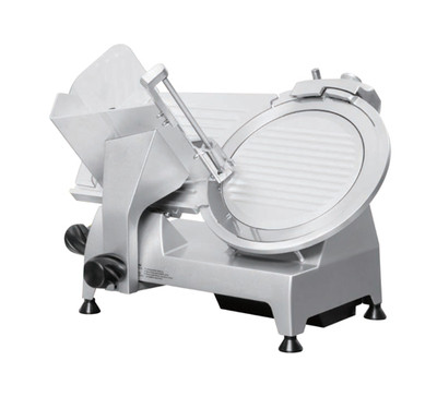 Omcan USA 39467 8" Dia. Die-Cast Aluminum Electric Manual Feed Meat Slicer - 110 Volts