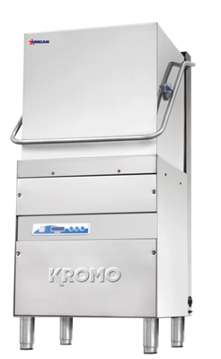 Omcan USA 49128 28.38" W x 56.88" H Stainless Steel Upright Kromo Heavy Duty Dishwasher - 220-240 Volts