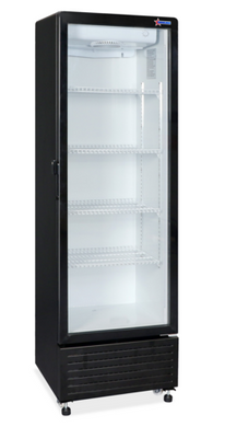 Omcan USA 47460 10.1Cu. Ft. White Painted Steel Reach -In Display 1-Section Refrigerator - 110 Volts