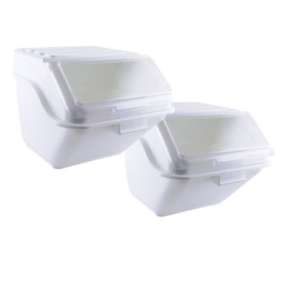 Omcan USA 80989 47.7 L. White Shelf Ingredient Bin