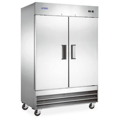 Omcan USA 59025 41.3 Cu. Ft. Stainless Steel 2-Section Reach-In Aurora Freezer - 110 Volts