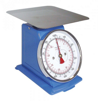 Omcan USA 10849 55 Lbs. x 4 Oz. Blue Painted Steel Dial Spring Scale