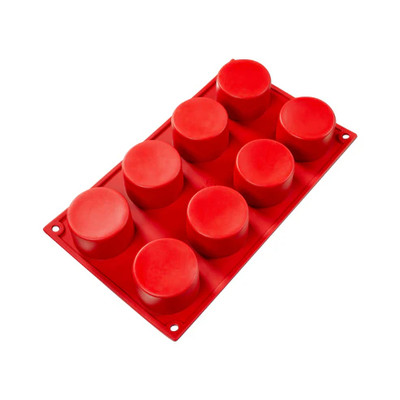 Fat Daddio's SMF-028 1.33 Oz. Silicone 8-Compartment Cylinder Baking Molds