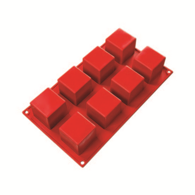 Fat Daddio's SMF-098 1.95 Oz. Silicone 8-Compartment Cube Baking Molds