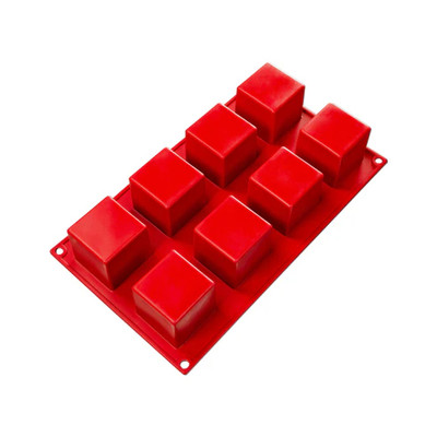 Fat Daddio's SMF-098 1.95 Oz. Silicone 8-Compartment Cube Baking Molds