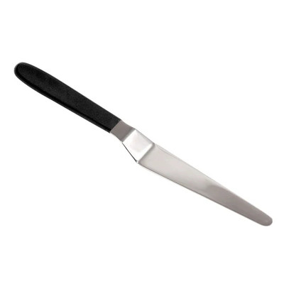 Fat Daddio's SPAT-TPROS 9" L x 0.88" W Stainless Steel Tapered Offset Decorating Spatula