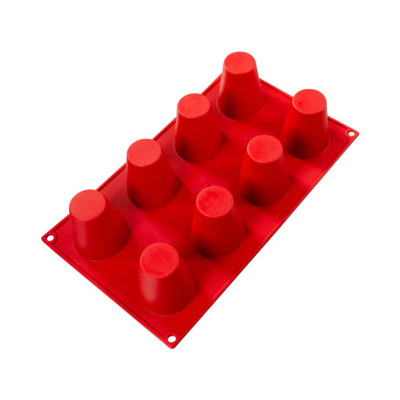Fat Daddio's SMF-021 2.31 Oz. Silicone 8-Compartment Baba Baking Molds