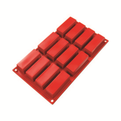 Fat Daddio's SMF-026 2.7 Oz. Silicone 12-Compartment Cake Baking Molds - 6/Case