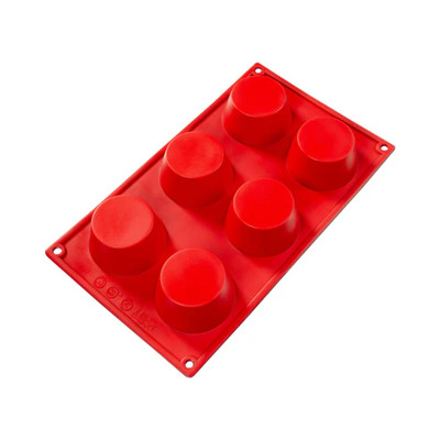 Fat Daddio's SMF-023 1.33 Oz. Silicone 6-Compartment Muffin Baking Molds