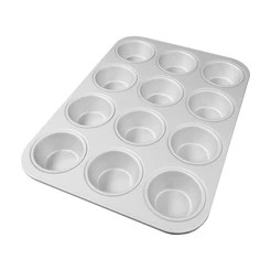 Fat Daddio's MFN-STD 1.08 Oz. Aluminum 18 Gauge 12 Compartment Muffin Pan