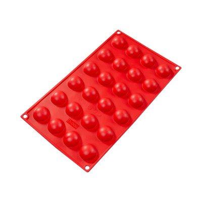 Fat Daddio's SMF-006 0.54 Oz. Silicone 24-Compartment Hemisphere Baking Molds