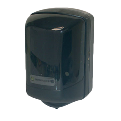 Thunder Group PLPTD394 Black Transparent Plastic Center-Pull Paper Towel Dispenser