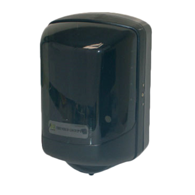 Thunder Group PLPTD394 Black Transparent Plastic Center-Pull Paper Towel Dispenser
