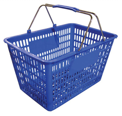 Omcan USA 13023 50 Lbs. Blue Shopping Hand Basket