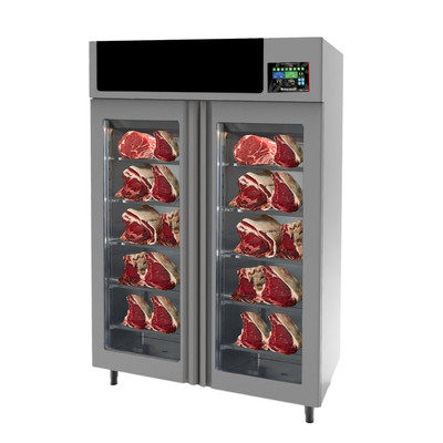 Omcan USA 41187 58"W Stainless Steel Maturmeat 200 Meat Aging Cabinet - 220 Volts