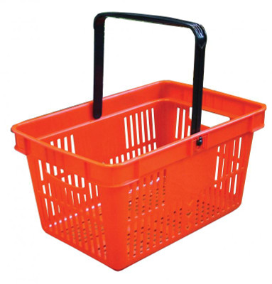 Omcan USA 21183 35 Lbs. Capacity Red Shopping Basket