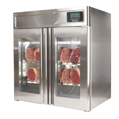Omcan USA 45143 132.28 Lbs. Stainless Steel Free-Standing Stagionello Maturmeat 60 Meat Aging Cabinet - 220 Volts 2376 Watts