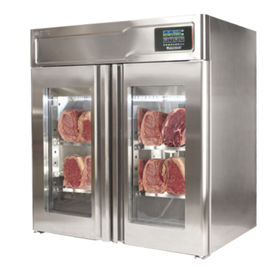 Omcan USA 45143 132.28 Lbs. Stainless Steel Free-Standing Stagionello Maturmeat 60 Meat Aging Cabinet - 220 Volts 2376 Watts