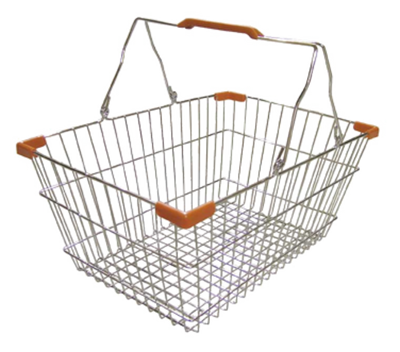 Omcan USA 13022 50 Lbs. Chrome Shopping Hand Basket
