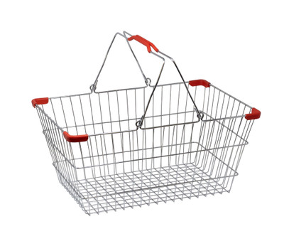 Omcan USA 13022 50 Lbs. Chrome Shopping Hand Basket