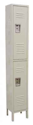 Omcan USA 13126 12"W x 18"D x 78"H Painted Steel Two Tier Locker