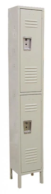 Omcan USA 13126 12"W x 18"D x 78"H Painted Steel Two Tier Locker
