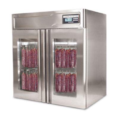 Omcan USA 44954 143.30 Lbs. Stainless Steel Free-Standing Stagionello Evo Meat Curing Cabinet - 220 Volts 2480 Watts