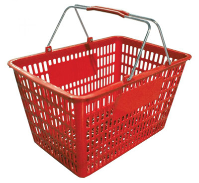 Omcan USA 13025 50 Lbs. Red Shopping Hand Basket