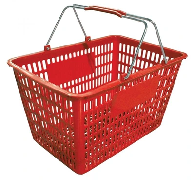 Omcan USA 13025 50 Lbs. Red Shopping Hand Basket