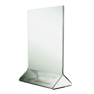 Thunder Group PLMH002 4" W x 6" H Clear Acrylic Standard Style Table Card Holder