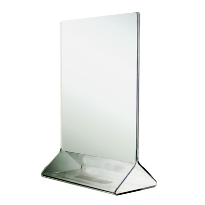 Thunder Group PLMH002 4" W x 6" H Clear Acrylic Standard Style Table Card Holder