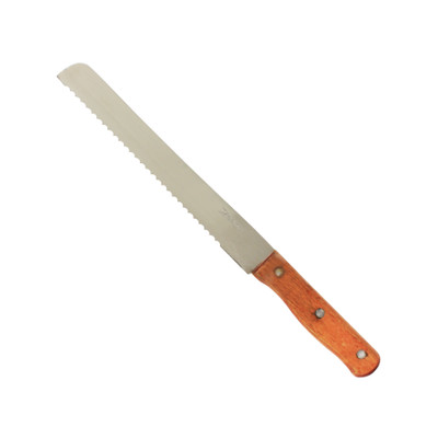 Thunder Group SLBK013 8.5" Stainless Steel Wood Handle Stamped Bread Knife