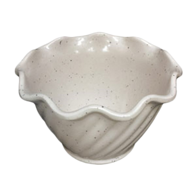 Thunder Group AD313WS 5 Oz. Melamine Scalloped Edge San Marino Dessert Dish