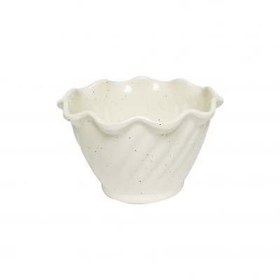 Thunder Group AD313WS 5 Oz. Melamine Scalloped Edge San Marino Dessert Dish