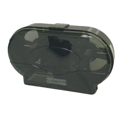 Thunder Group PLRPD396 19" W Transparent Plastic Jumbo Twin Tissue Dispenser