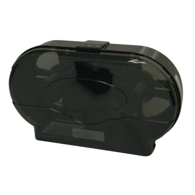 Thunder Group PLRPD396 19" W Transparent Plastic Jumbo Twin Tissue Dispenser