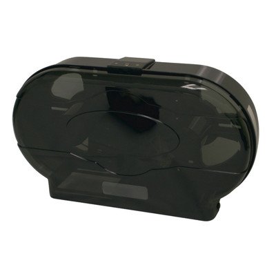 Thunder Group PLRPD396 19" W Transparent Plastic Jumbo Twin Tissue Dispenser