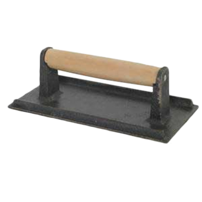 Thunder Group SLKSW095 9.5" W x 5.75" D Black Cast Iron Steak Weight