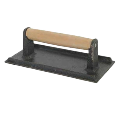 Thunder Group SLKSW095 9.5" W x 5.75" D Black Cast Iron Steak Weight