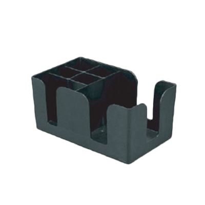 Thunder Group PLBC006 Black Plastic 6 Compartments Bar Caddy