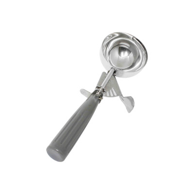Thunder Group SLDS008 4 Oz. Gray Stainless Steel Plastic Handle Disher