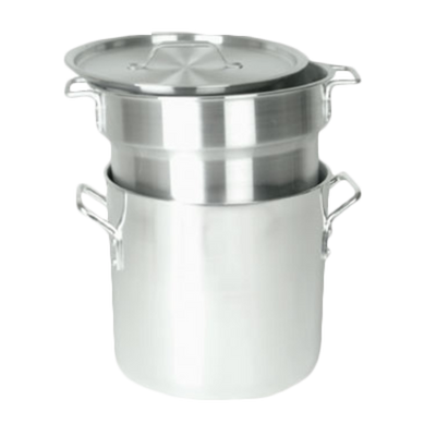 Thunder Group ALSKDB001 8 Qt. Aluminum Mirror Finish with Inset and Cover Double Boiler Set