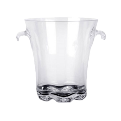 Thunder Group PLTHBK140C 4 Qt. Clear Polycarbonate Ice Bucket with Handles and Tong