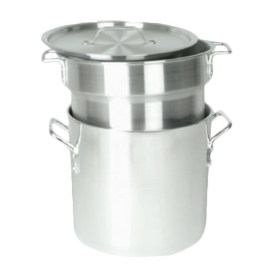 Thunder Group ALSKDB003 16 Qt. Aluminum Mirror Finish with Inset and Cover Double Boiler Set