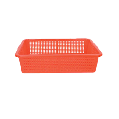 Thunder Group PLFB004 15.25" W x 12.25" D Plastic Rectangular Perforated Colander or Basket