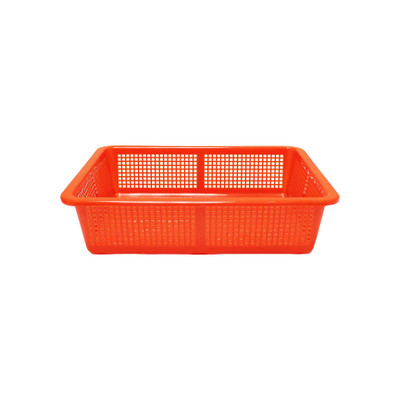 Thunder Group PLFB004 15.25" W x 12.25" D Plastic Rectangular Perforated Colander or Basket